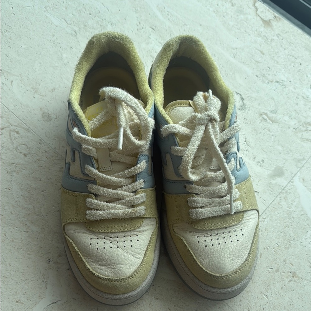 Fendi Cream and Blue Sneakers